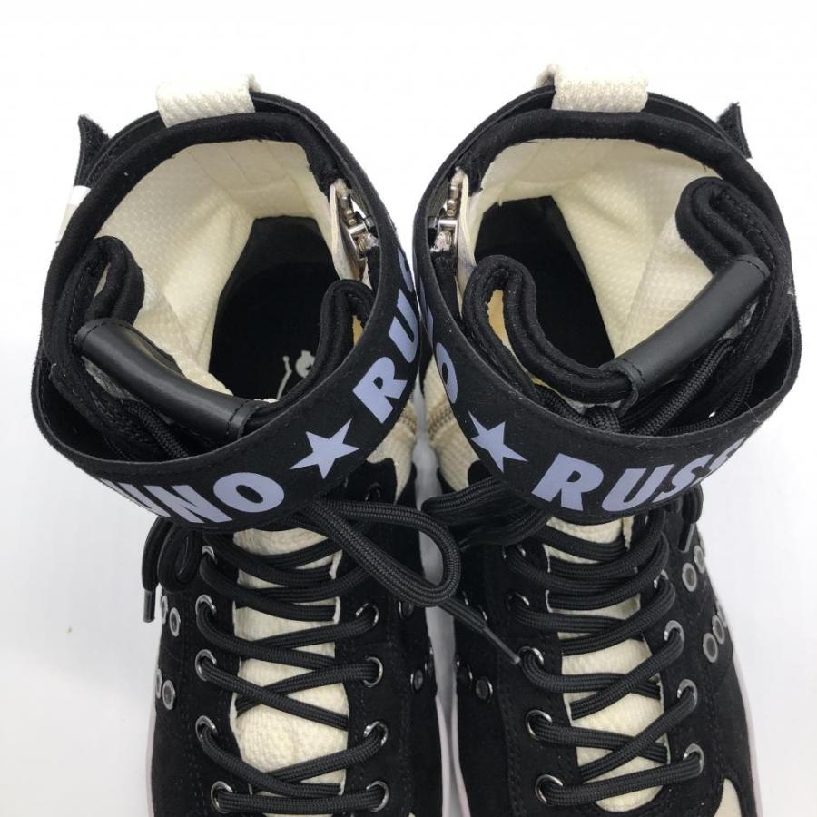 未使用品】ラッセルノ ゴルフシューズ 白×黒 ハイカット RS-84509