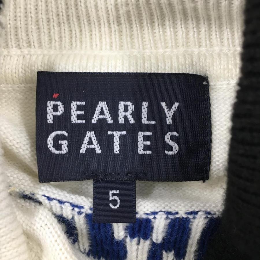 PEARLY GATES（パーリーゲイツ） タートルネックセーター 黒×白