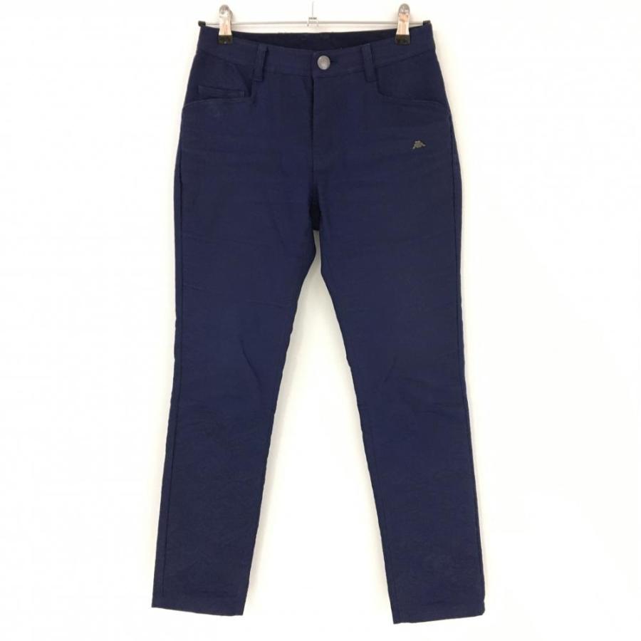 Kappa ネイビー パンツ Kappa カッパ パンツ ネイビー 総柄地模様 コットン混 レディース S