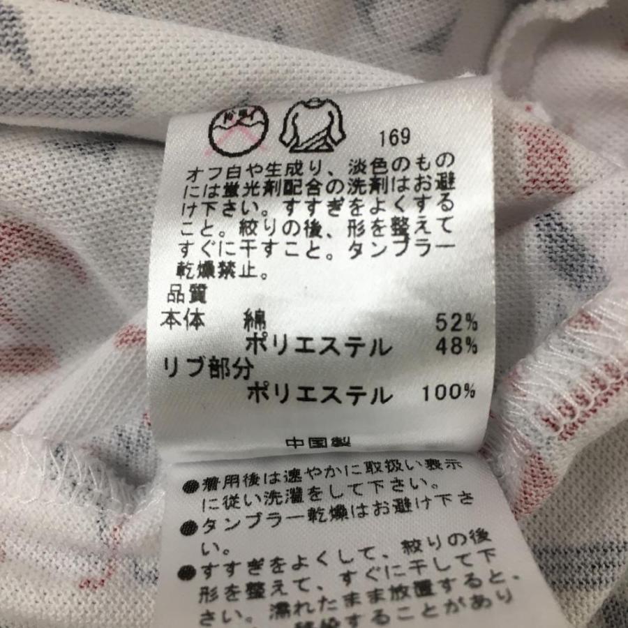 23区GOLF 23区 半袖ポロシャツ 白×ネイビー 総柄 メンズ XL ゴルフ