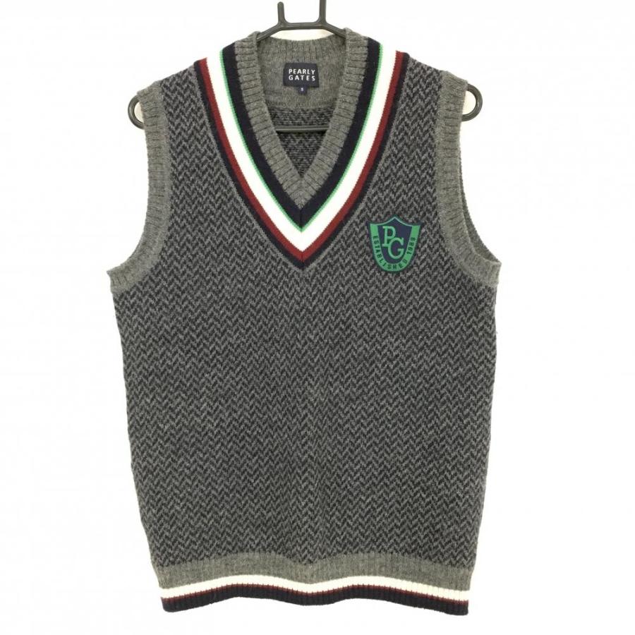 PEARLY GATES グレー ベスト PEARLY GATES グレー Vネック ベスト