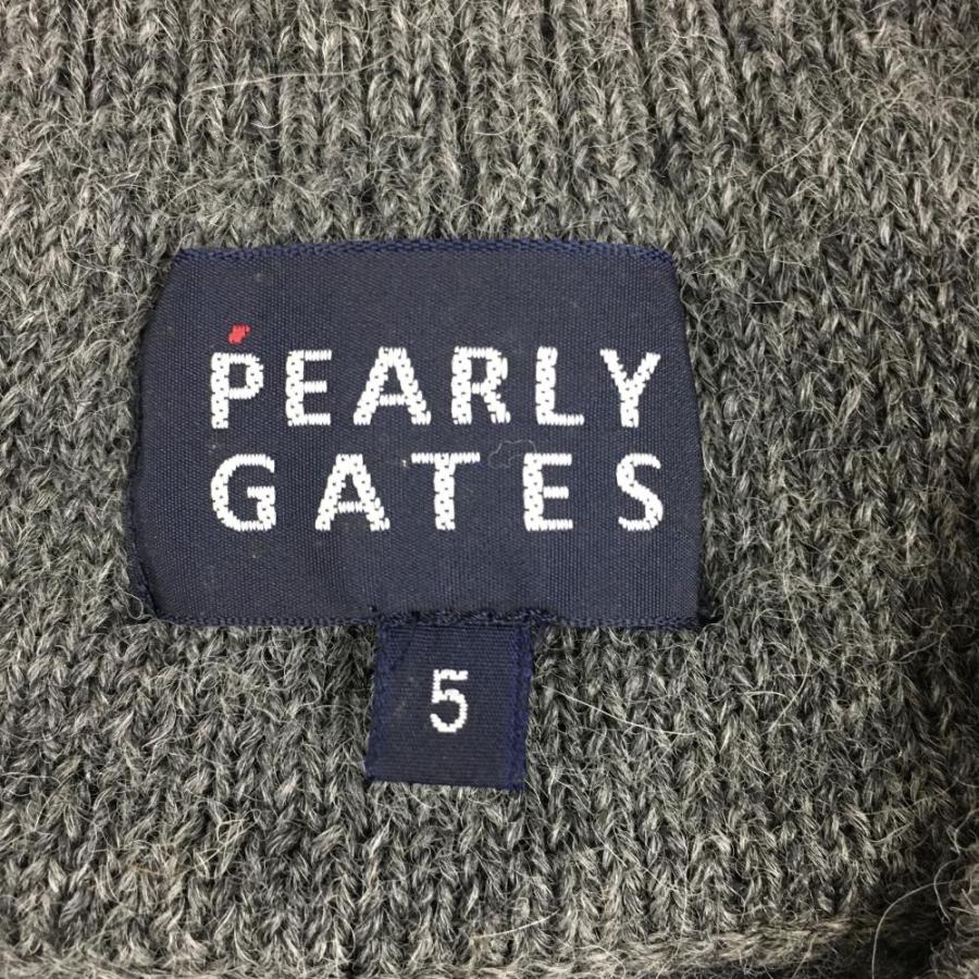 PEARLY GATES（パーリーゲイツ） ニットベスト グレー×ネイビー