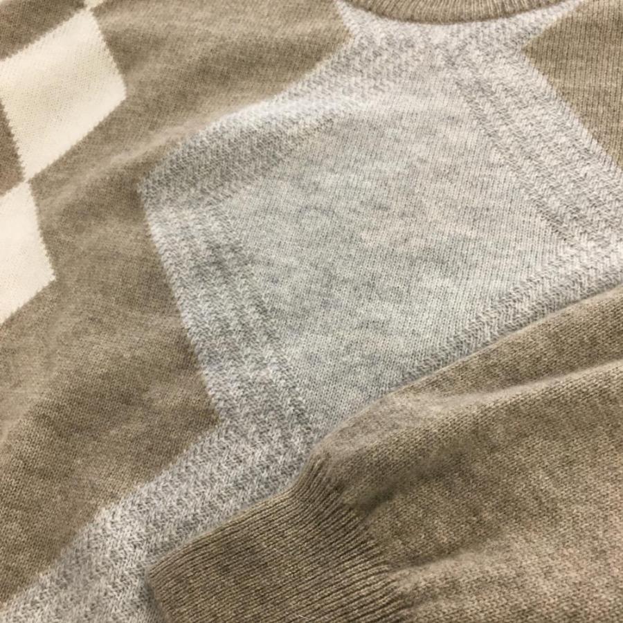 ジーフォアゴルフウエアニットセーターLサイズメンズベージュ