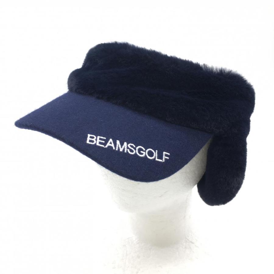 BEAMS（ビームス） ビームスゴルフ 耳当て付サンバイザー ネイビー
