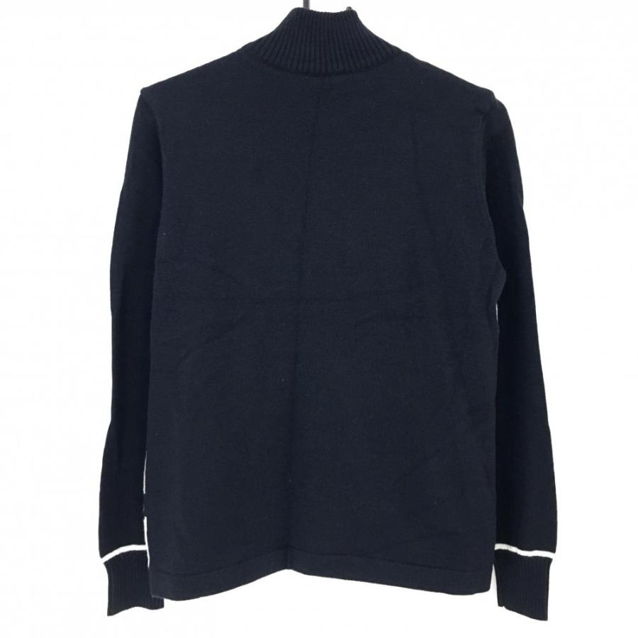 超美品】マンシングウェア ニットジャケット 黒×レッド 前面ダイヤ柄