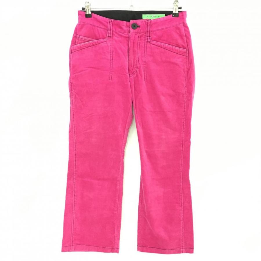 VIVA HEART ビバハート コーデュロイパンツ ピンク 複数ポケット