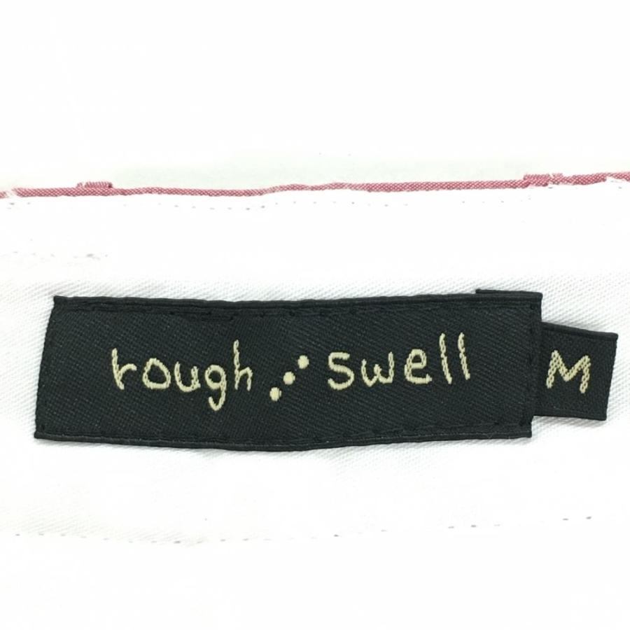 rough&swell 赤白ストライプパンツ M ラフ&スウェル（rough&swell） ラフアンドスウェル パンツ 白×レッド