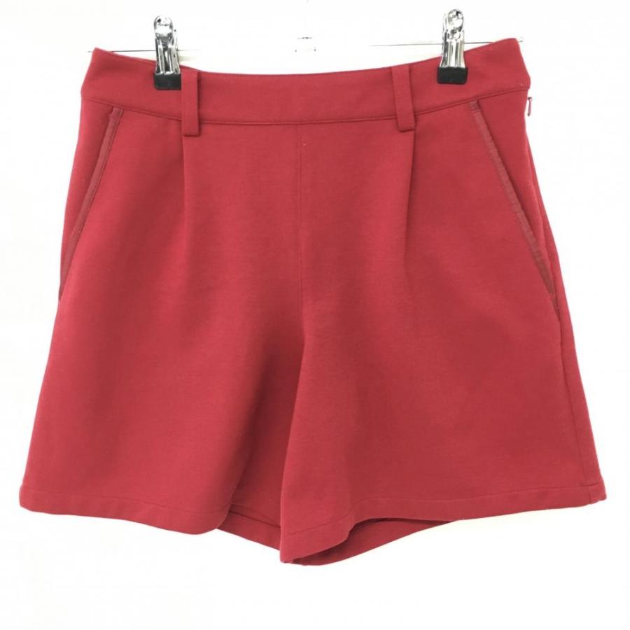 BEAMS ビームスゴルフ キュロットスカート レッド 無地