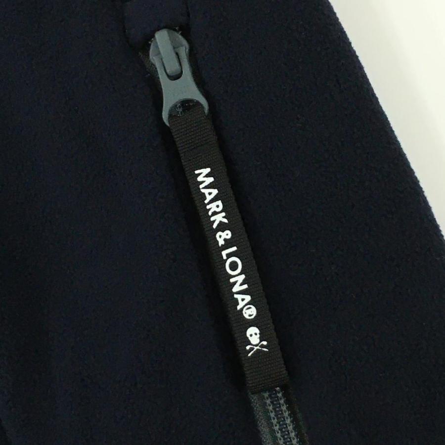新品】マークアンドロナ フリースブルゾン ネイビー×ライト 新品】マークアンドロナ フリースブルゾン ネイビー×ライト