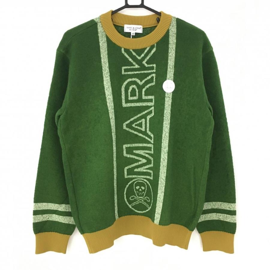 MARK&LONA マークアンドロナ セーター グリーン×キャメル ニット MARK&LONA マークアンドロナ セーター グリーン×キャメル ニット