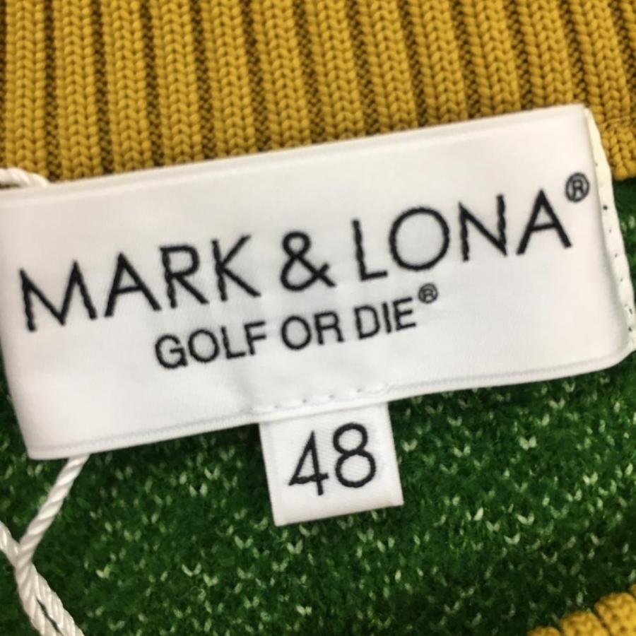 MARK&LONA マークアンドロナ セーター グリーン×キャメル ニット MARK&LONA マークアンドロナ セーター グリーン×キャメル ニット