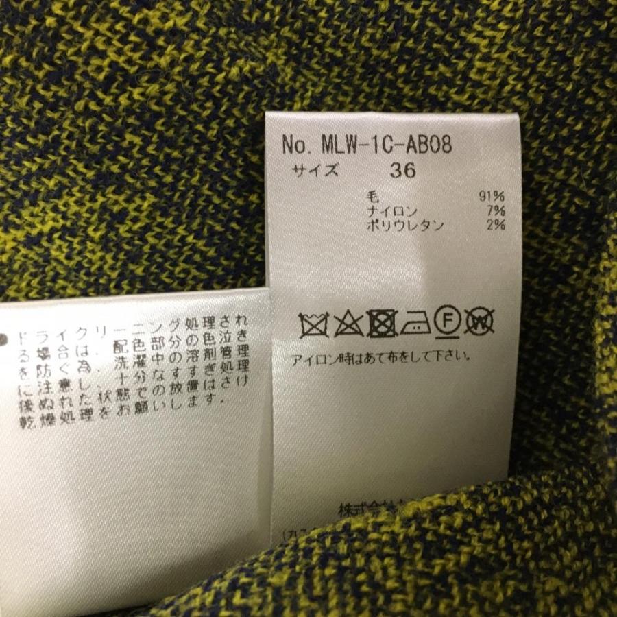 MARK&LONA マークアンドロナ セーター ブルー×イエロー スカル総 MARK&LONA マークアンドロナ セーター ブルー×イエロー スカル総