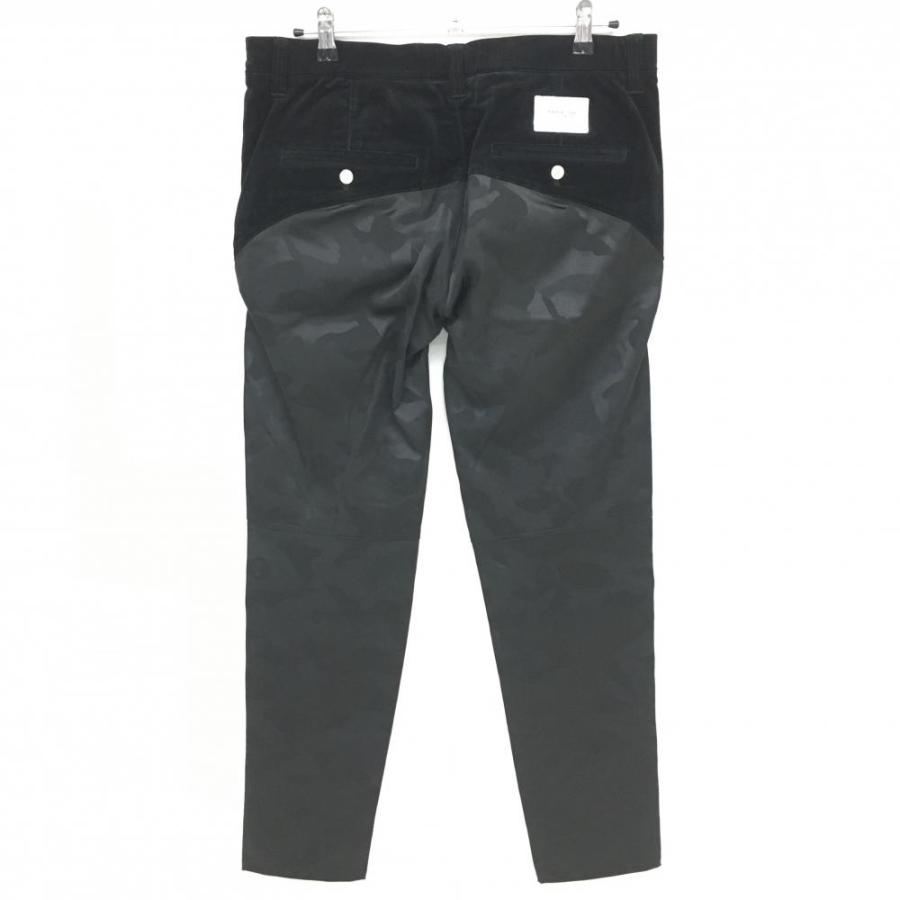 MARK&LONA マークアンドロナ 異素材コーデュロイパンツ 黒 後ろ MARK&LONA マークアンドロナ 異素材コーデュロイパンツ 黒 後ろ