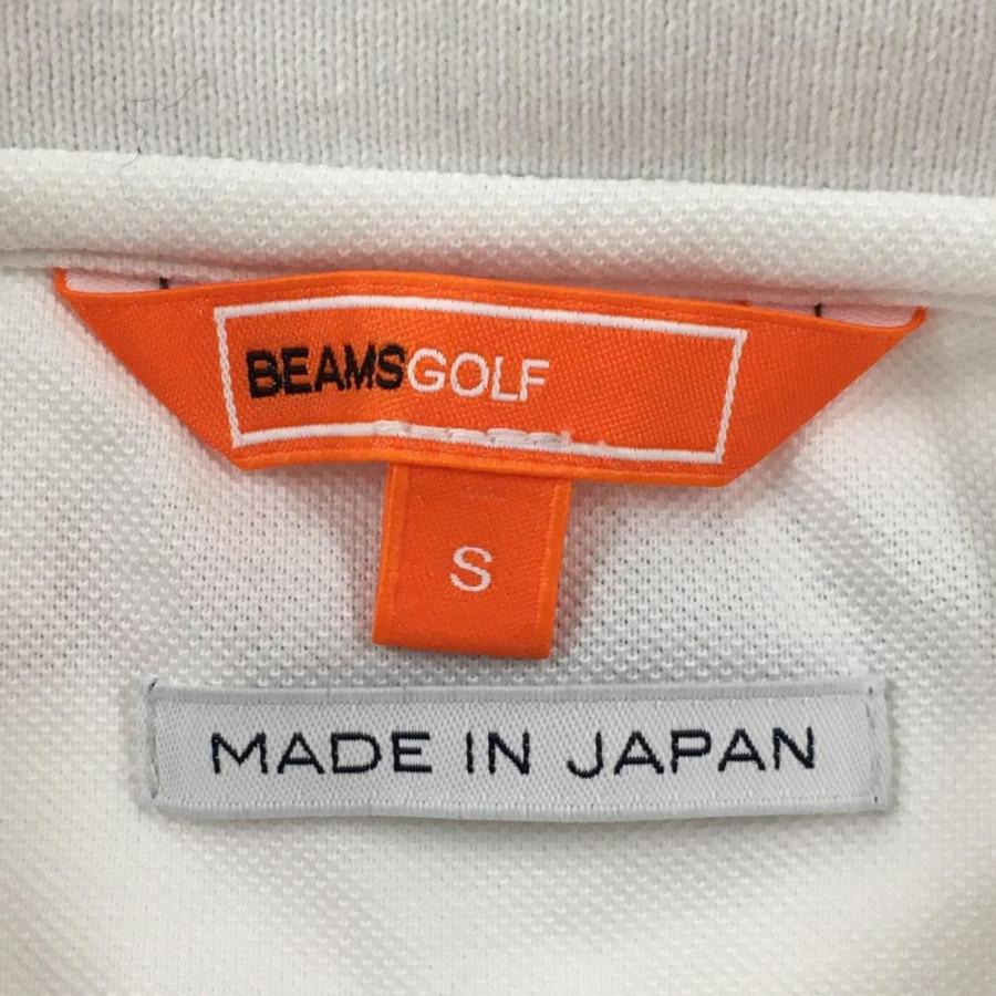 ビームスゴルフ 半袖ポロシャツ 白×ネイビー コットン混 刺しゅう  レディース S ゴルフウェア BEAMS GOLF／40%OFF価格｜reonard｜04