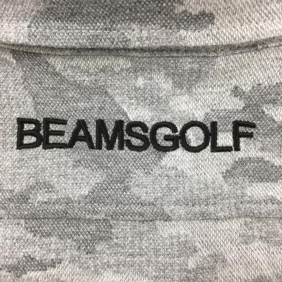 BEAMS ビームスゴルフ 半袖ポロシャツ グレー 迷彩柄 カモフラ BEAMS ビームスゴルフ 半袖ポロシャツ グレー 迷彩柄 カモフラ