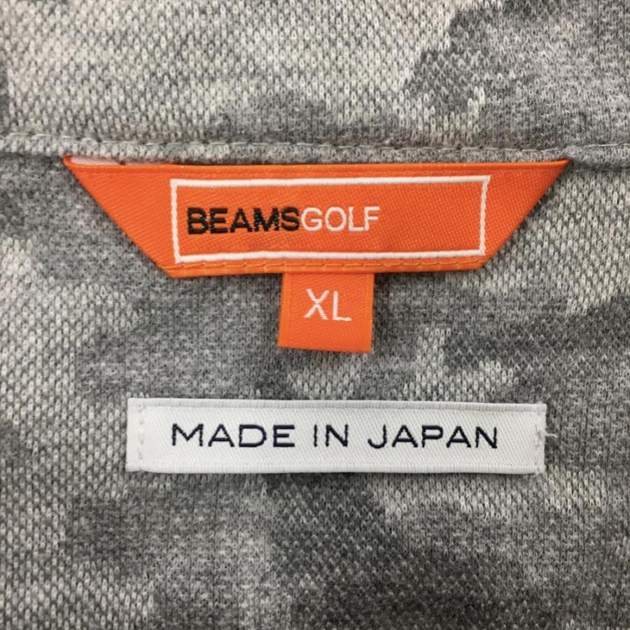 BEAMS ビームスゴルフ 半袖ポロシャツ グレー 迷彩柄 カモフラ BEAMS ビームスゴルフ 半袖ポロシャツ グレー 迷彩柄 カモフラ
