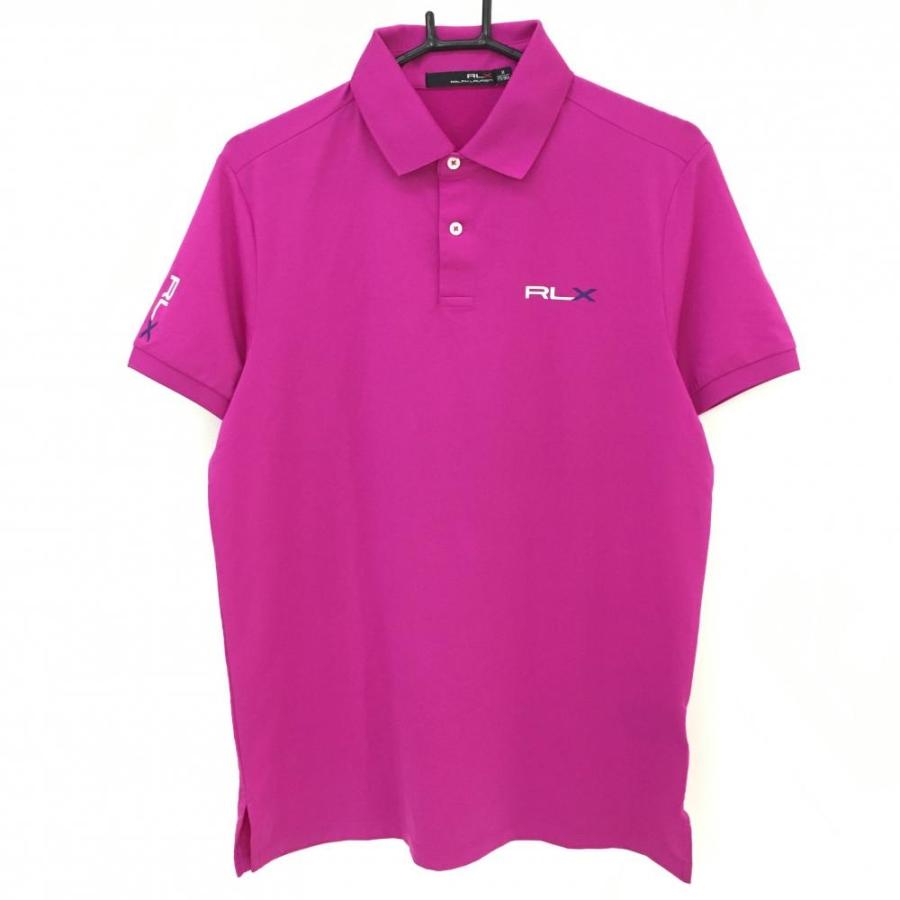 ポロラルフローレンRLX M 美品 超美品】RLX ラルフローレン 半袖ポロシャツ パープルピンク