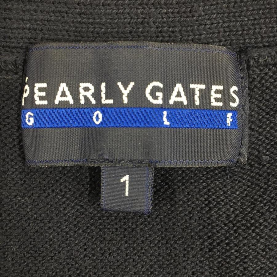 PEARLY GATES（パーリーゲイツ） ニットベスト ネイビー×白 前ボタン