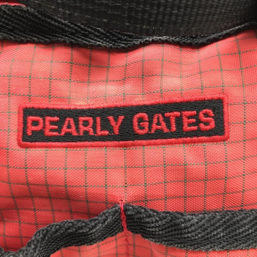 PEARLY GATES（パーリーゲイツ） カートバッグ レッド×黒 チェック柄