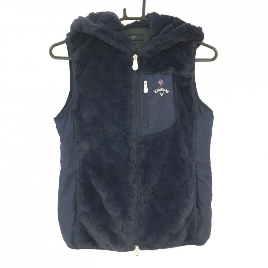 超美品】キャロウェイ ファーベスト ネイビー サイド切替 フード付き