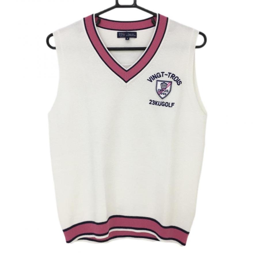 ゴルフウェア23KUGOLF レディース タートルⅡサイズホワイトニット