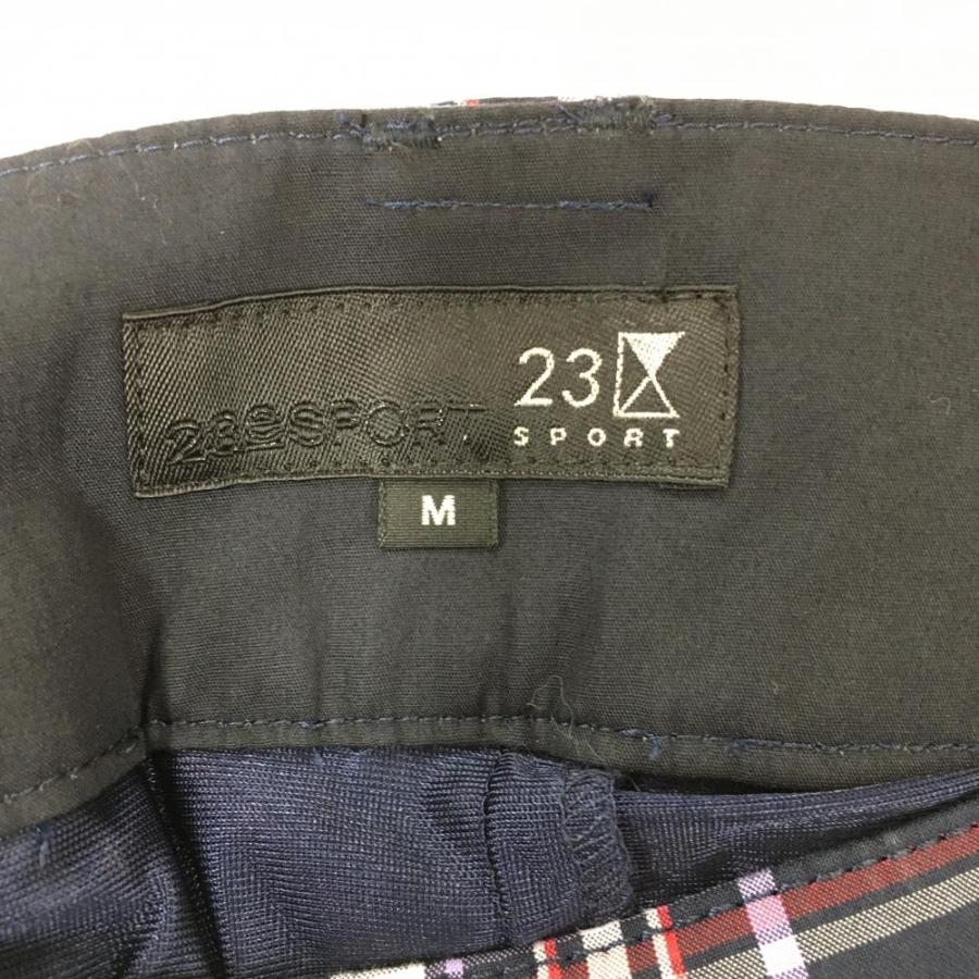 23区GOLF 23区スポーツ プリーツスカート ネイビー×レッド×白 チェック