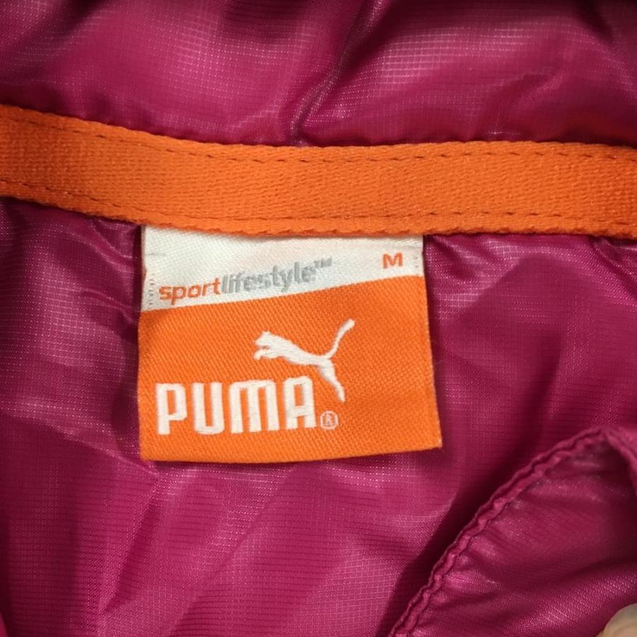 PUMA（プーマ） ダウンベスト ピンク×黒 軽量 ダウン95％ 収納袋付