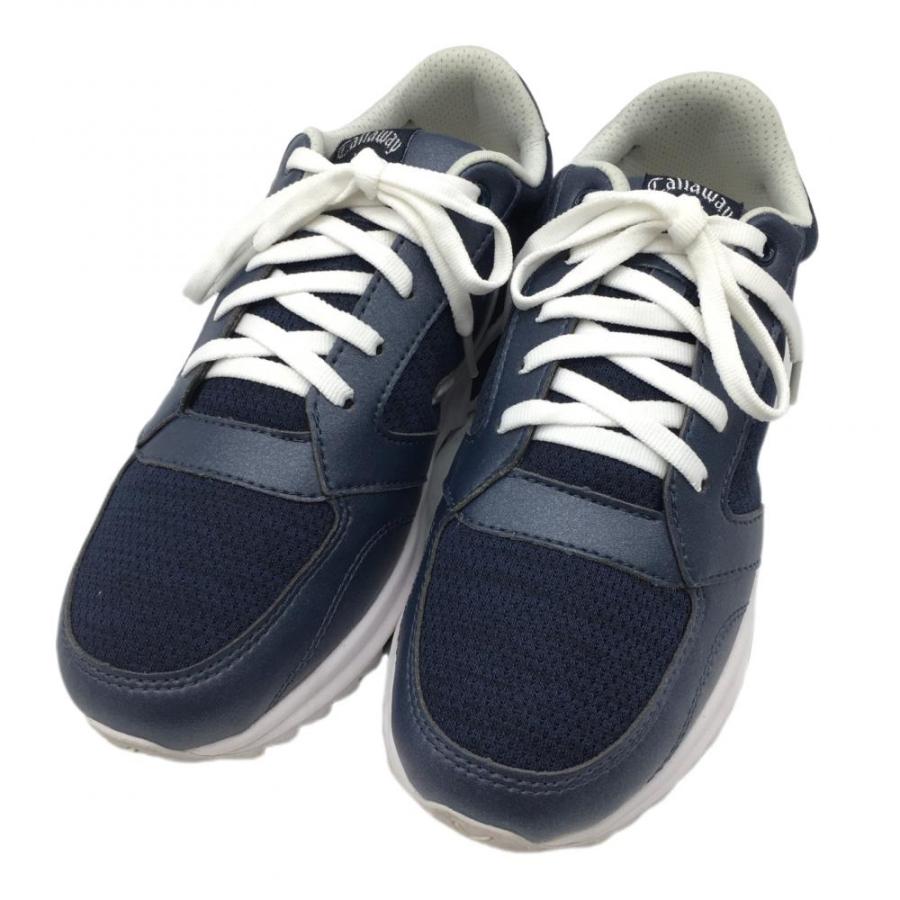 超美品】キャロウェイ ゴルフシューズ ネイビー×白 スパイクレス