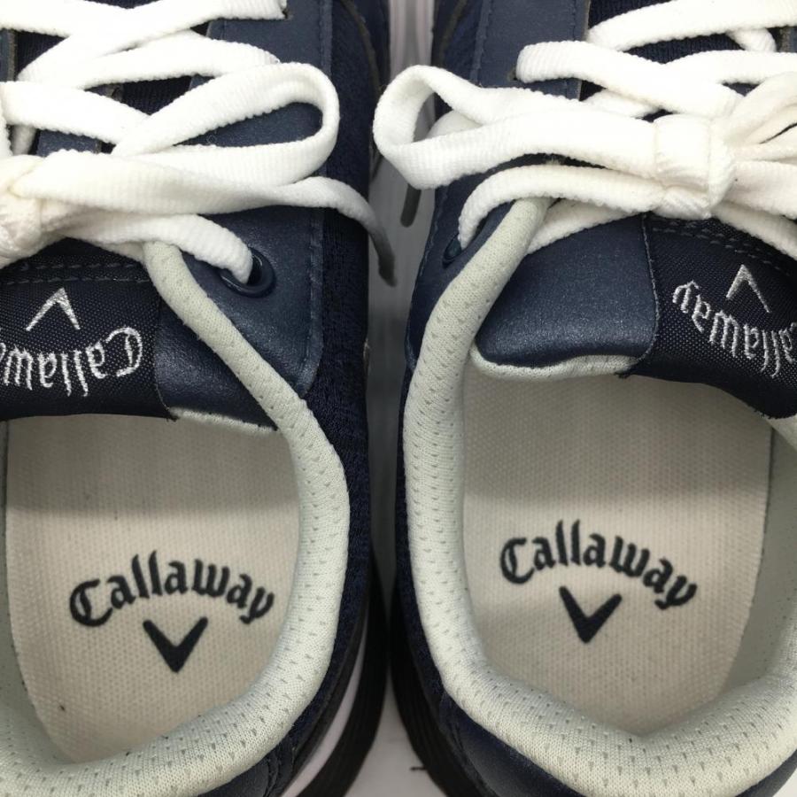 超美品】キャロウェイ ゴルフシューズ ネイビー×白 スパイクレス