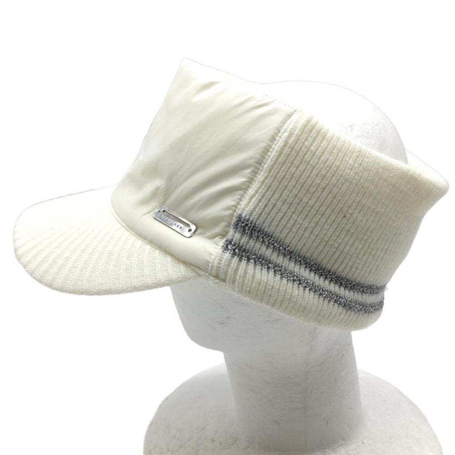 St ANDREWS セントアンドリュース 異素材ニットサンバイザー 白
