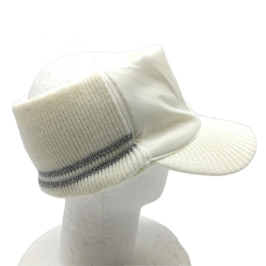 St ANDREWS セントアンドリュース 異素材ニットサンバイザー 白