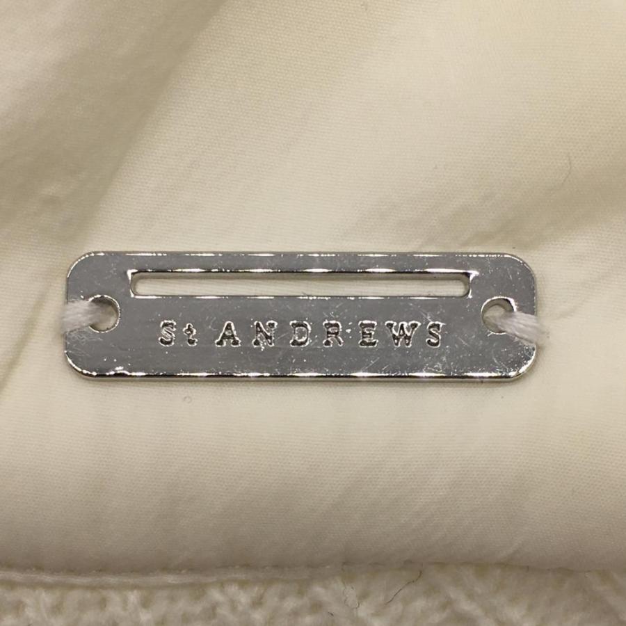St ANDREWS セントアンドリュース 異素材ニットサンバイザー 白