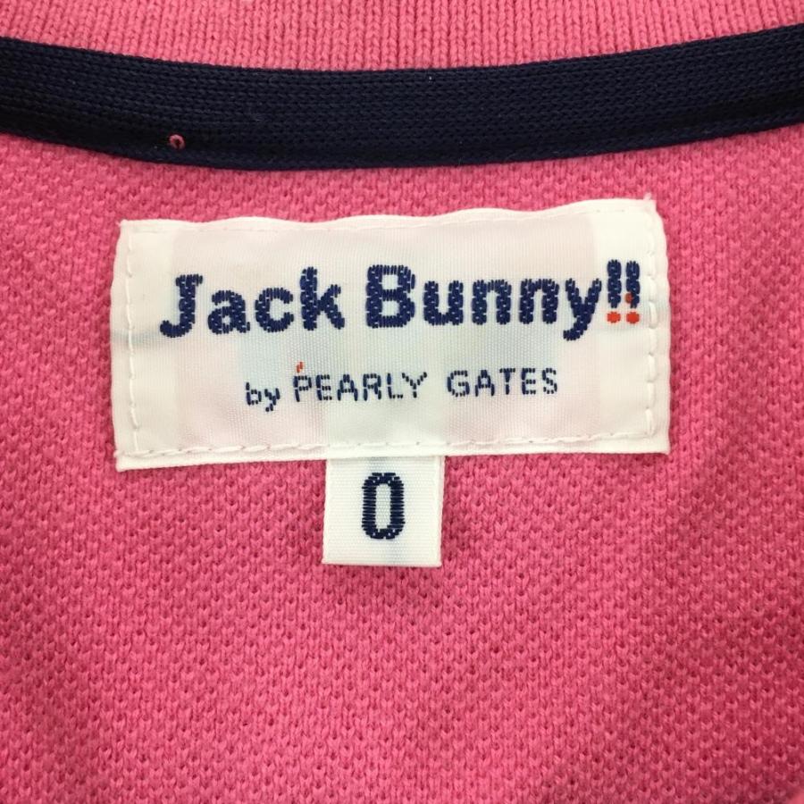 Jack Bunny!!（ジャックバニー） 半袖ポロシャツ ピンク×白 コットン