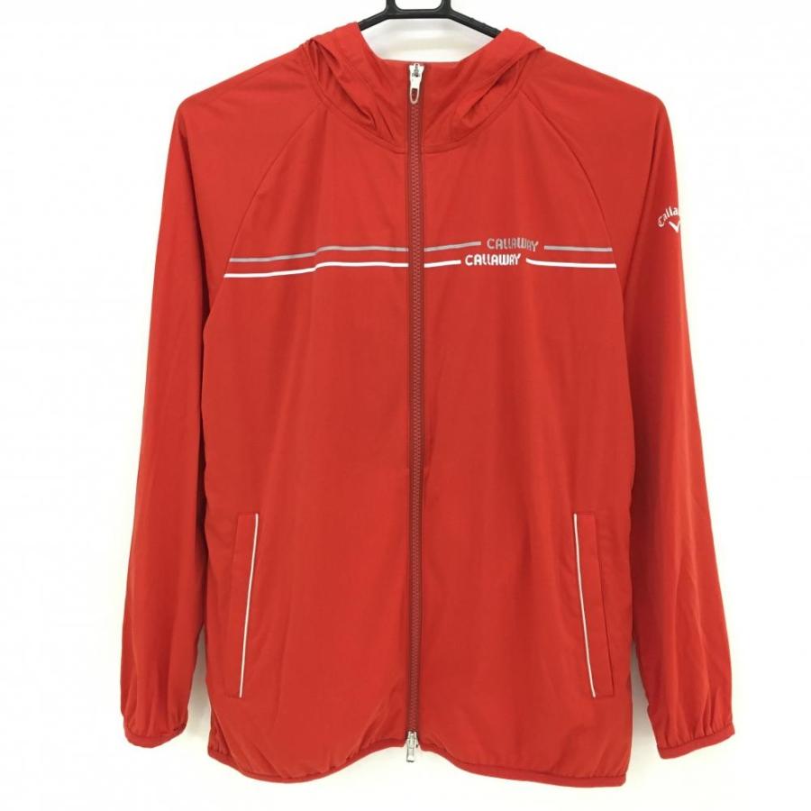 Callaway レディースジャケット レッド 新品 Callaway（キャロウェイ） ジップパーカー レッド ストレッチ 薄手