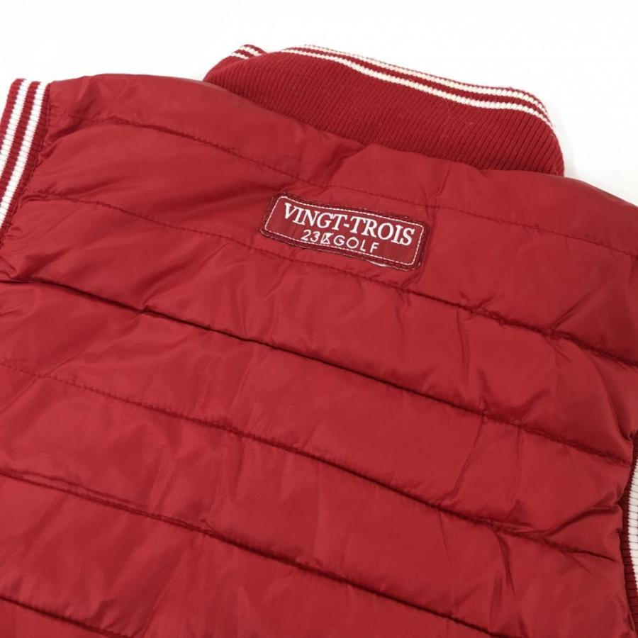 23区GOLF 23区ゴルフ リバーシブル中綿ベスト レッド×白 23区GOLF 23区ゴルフ リバーシブル中綿ベスト レッド×白