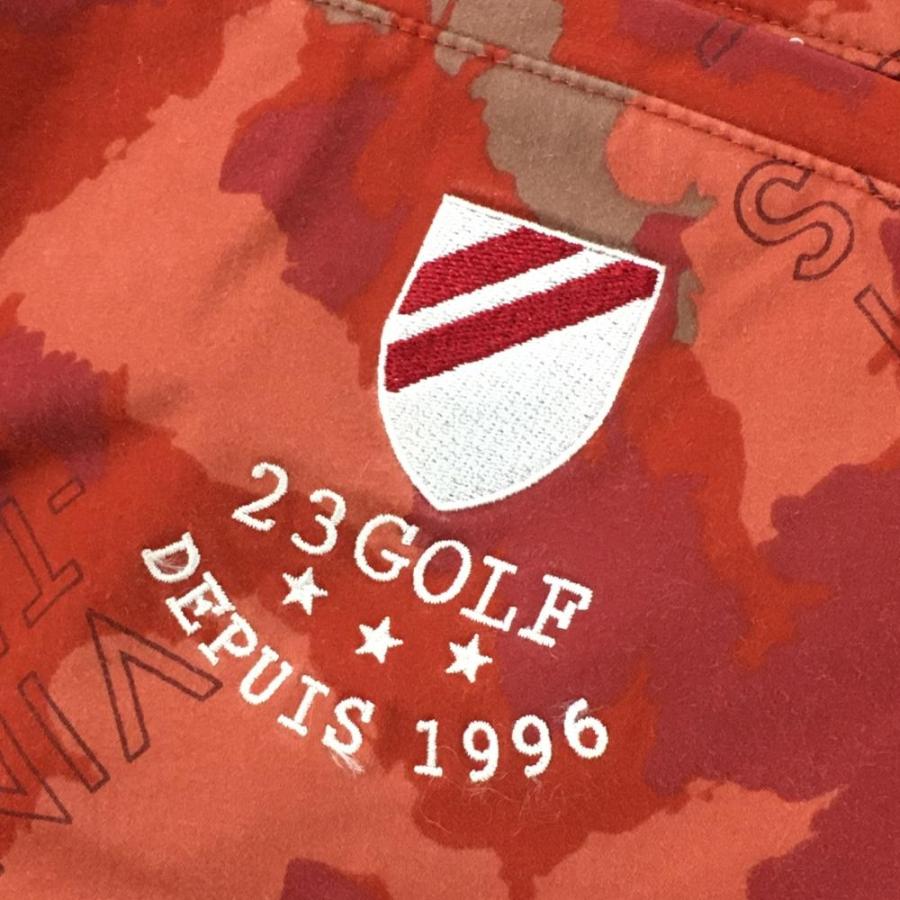 23区GOLF 23区ゴルフ パンツ レッド×ライトブラウン 迷彩柄 カモフラ