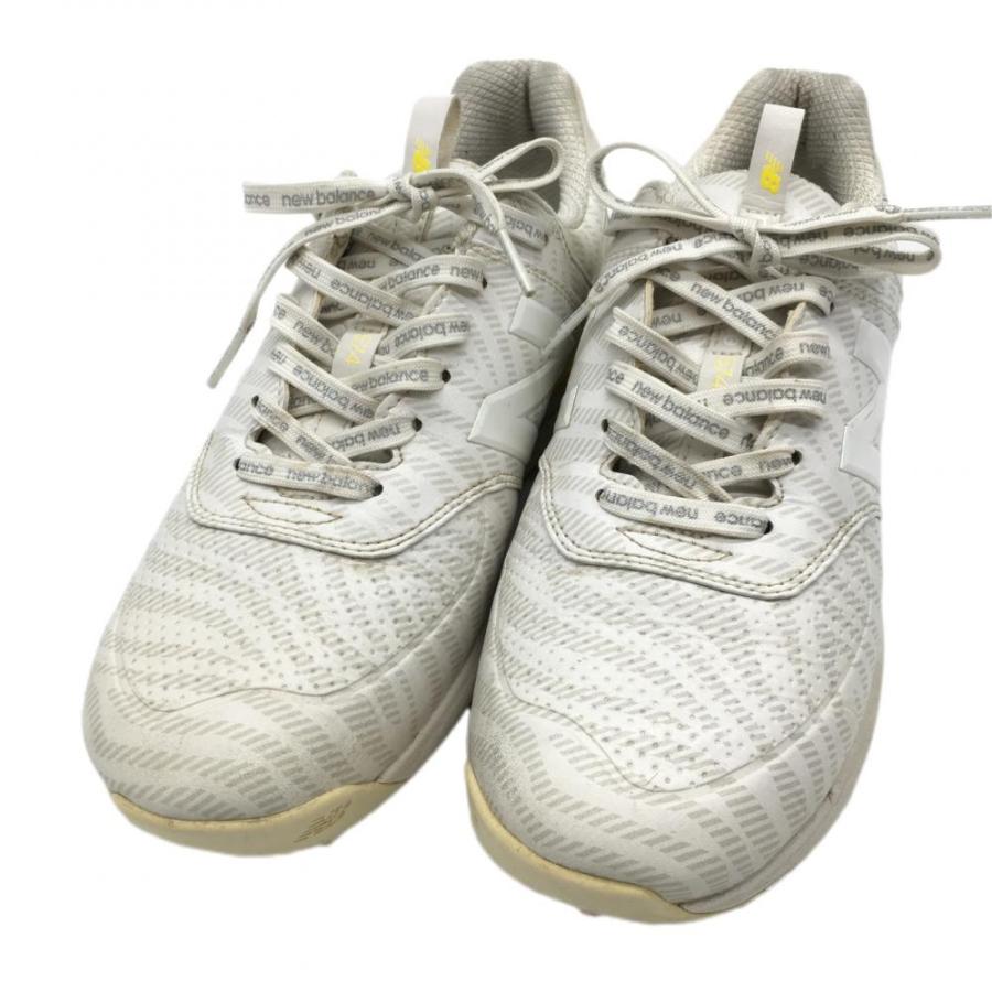 美品】ニューバランス ゴルフシューズ 白×ライトグレー ゼブラ柄
