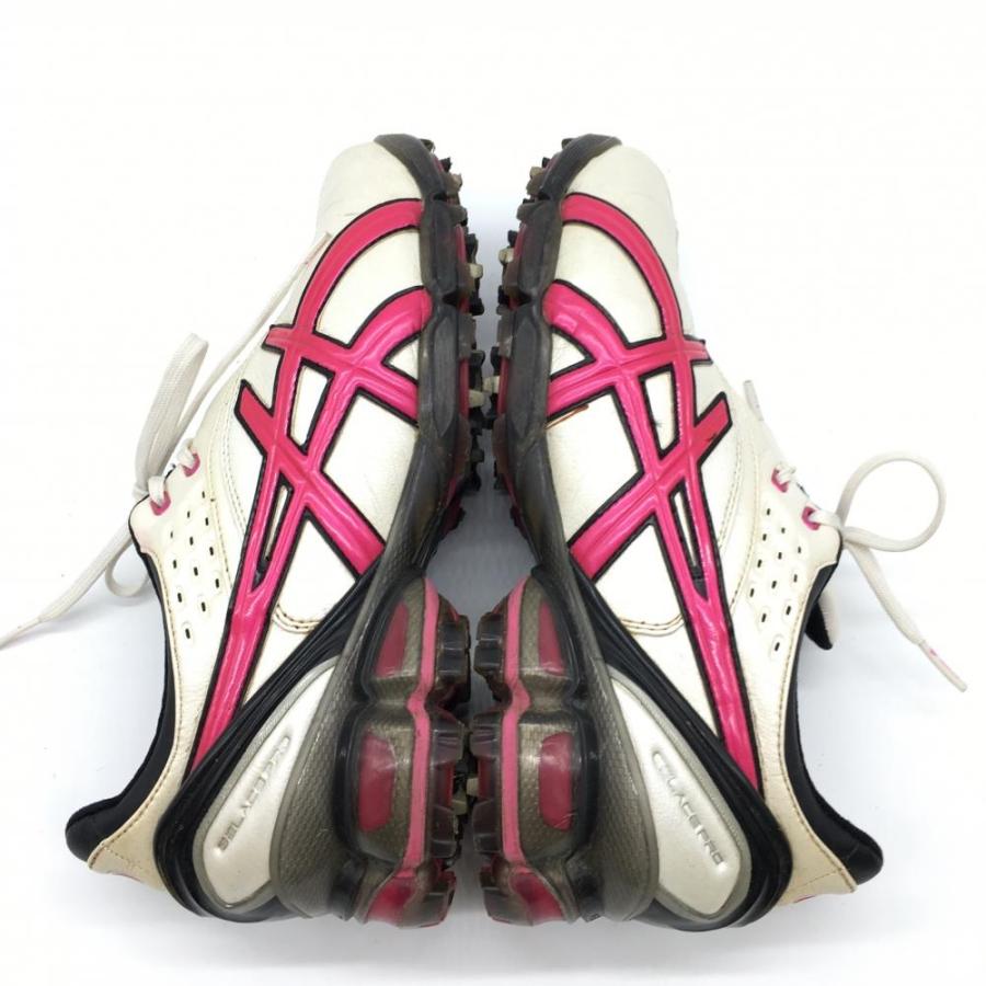 ASICS（アシックス） ゴルフシューズ 白×ピンク TGN105 ゲルエースプロ