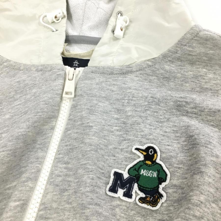 メーカー希望価格33,000円！Munsingwear　異素材パーカー　M Munsingwear マンシングウェア スウェットパーカー 杢グレー 異