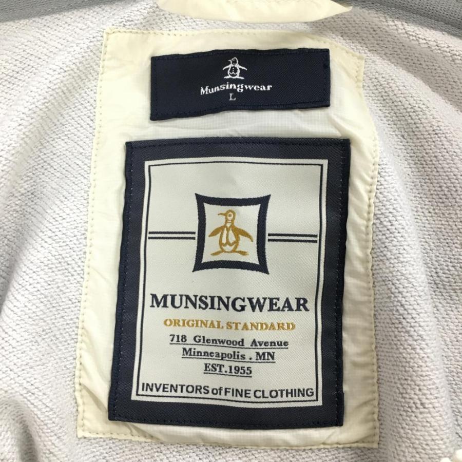 メーカー希望価格33,000円！Munsingwear　異素材パーカー　M Munsingwear マンシングウェア スウェットパーカー 杢グレー 異