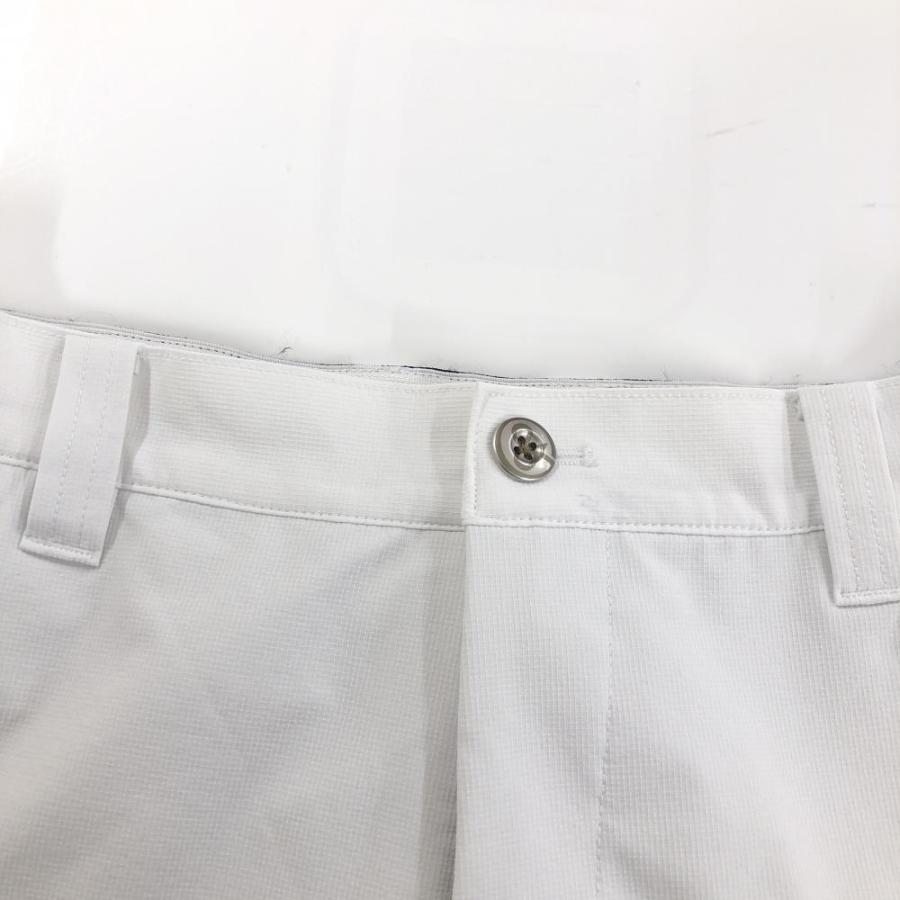 and per se（アンパスィ） ストレッチパンツ 白 織生地 薄手 裏地付き