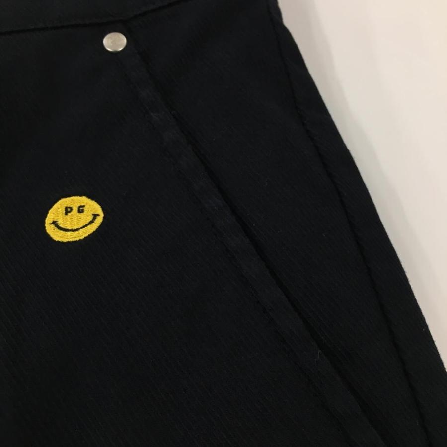 パーリーゲイツ パンツ ダークネイビー×イエロー ニコちゃん総柄  