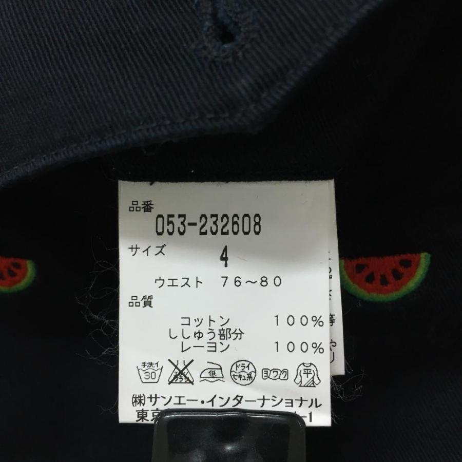 超美品】パーリーゲイツ ハーフパンツ ネイビー×レッド スイカ刺しゅう
