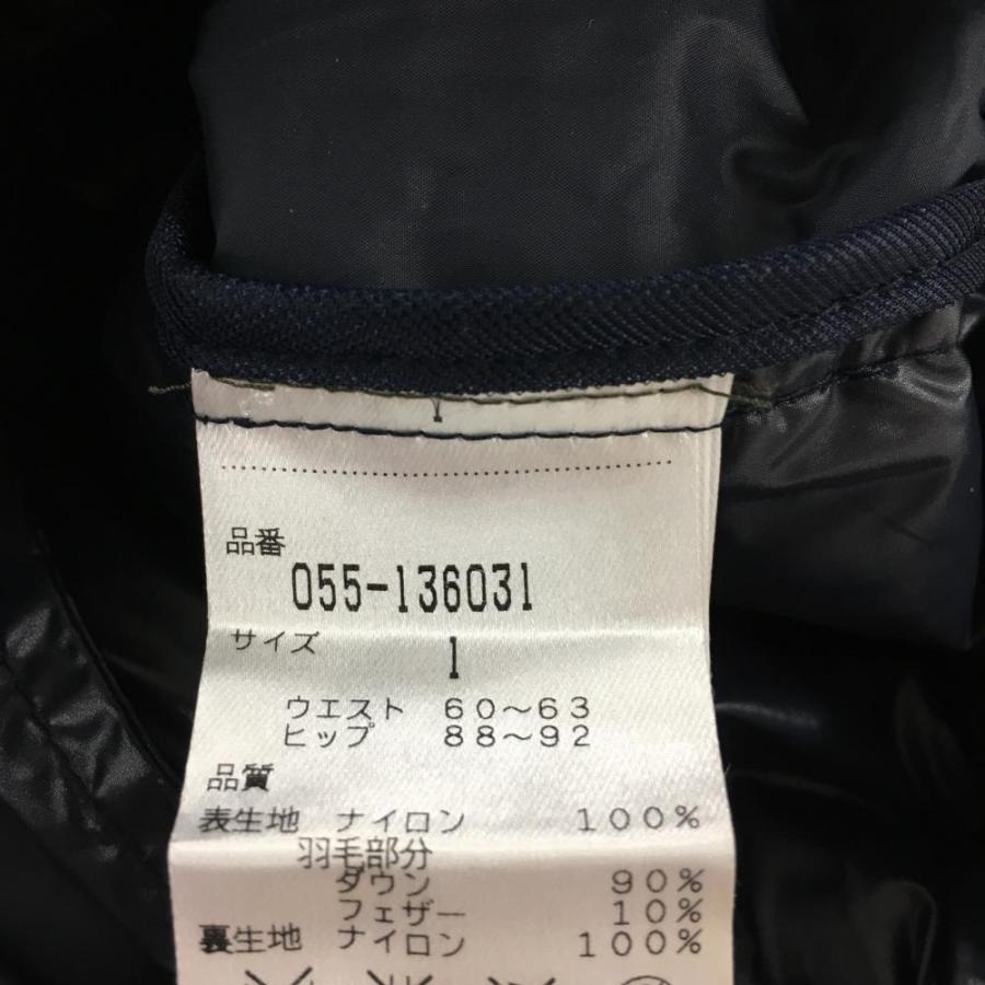 超美品】パーリーゲイツ ナイロンダウンパンツ ネイビー ロゴレッド