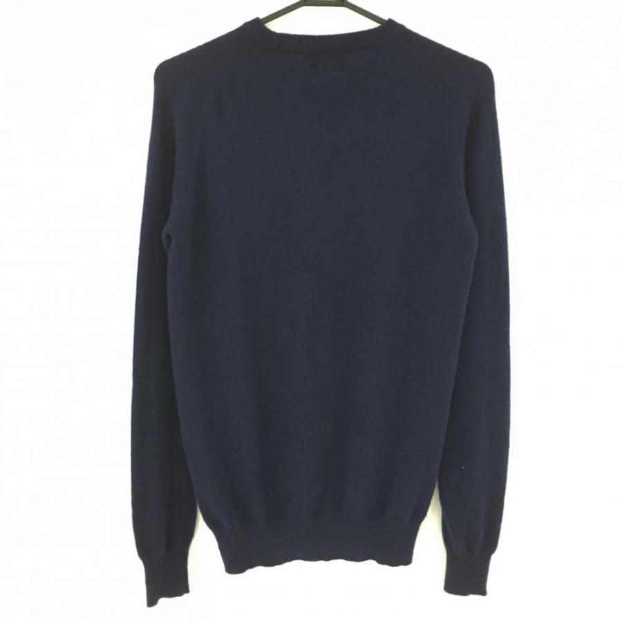 超美品】パーリーゲイツ セーター ネイビー×ブラウン うさぎ カシミヤ  