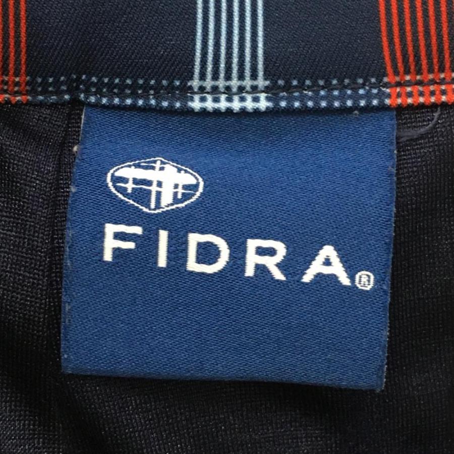 フィドラ ストレッチスカート ネイビー×レッド チェック柄 裏地付 レディース M M ゴルフウェア FIDRA