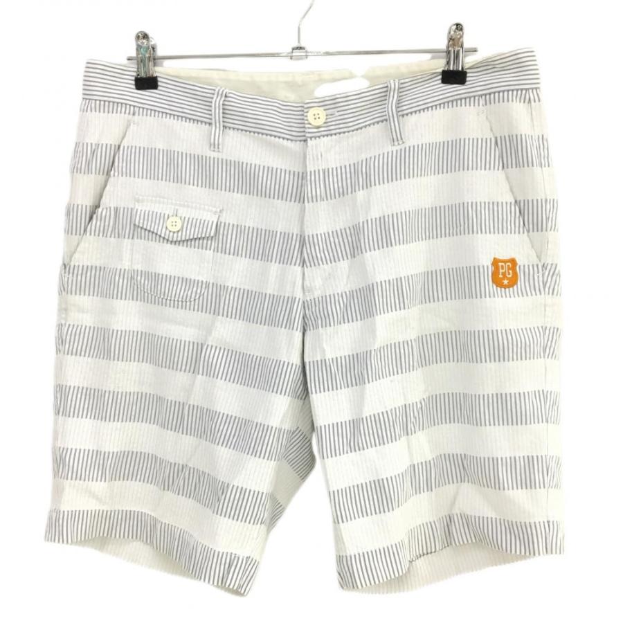パーリーゲイツ/Pearly Gates 白ハーフパンツ PEARLY GATES パーリーゲイツ ハーフパンツ 白×黒 地模様