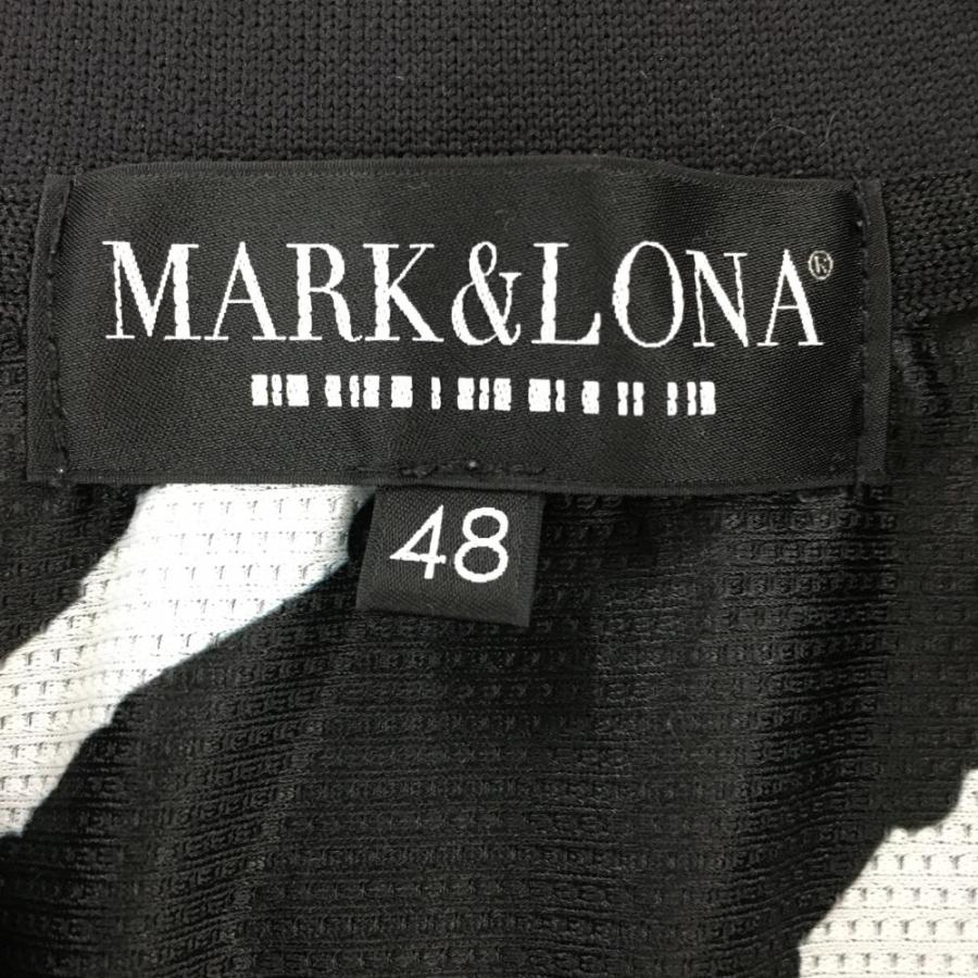 MARK&LONA（マークアンドロナ） 半袖ポロシャツ 黒×グレー 総柄 メンズ
