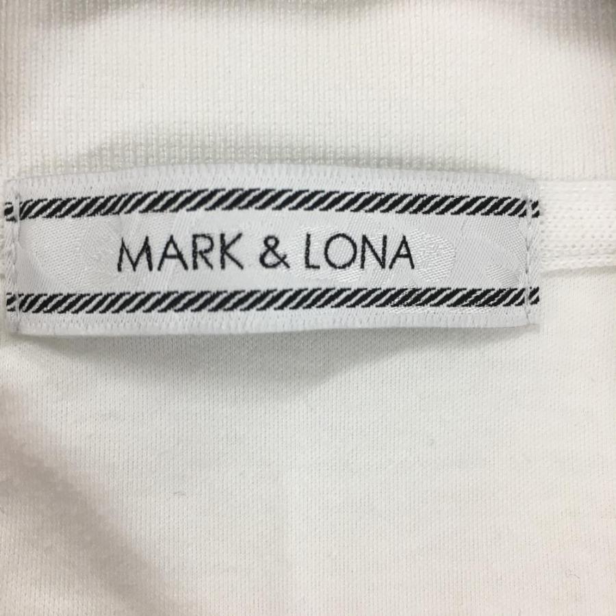 MARK&LONA（マークアンドロナ） 半袖ポロシャツ 白×マルチ 袖口
