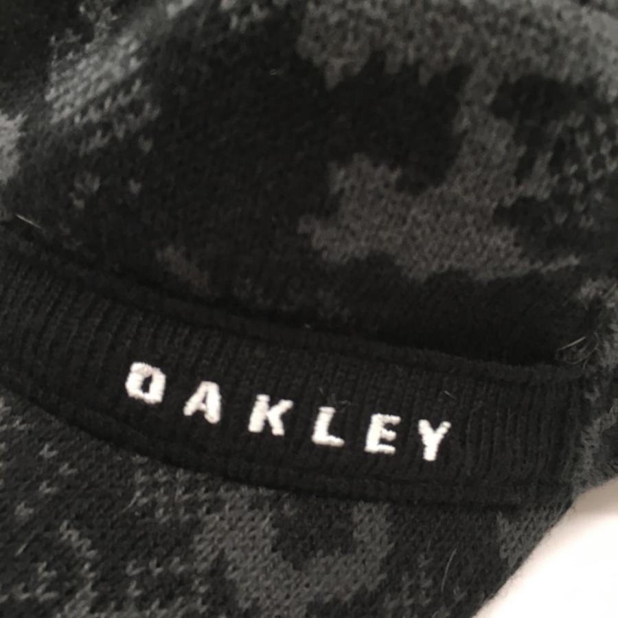 OAKLEY（オークリー） ニットワークキャップ 黒×グレー カモフラ 迷彩
